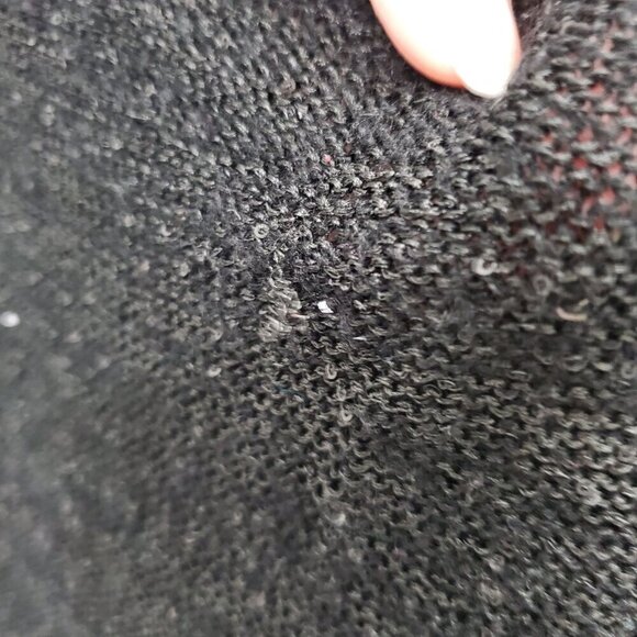 Ann Taylor LOFT Women's Black Mesh Knit Sequin Dolman Sleeve Pullover Sweater XS - Picture 6 of 8